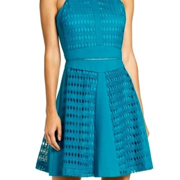 💝 3/$75 Adelyn Rae Fit & Flare Dress in Peacock - Picture 3 of 5